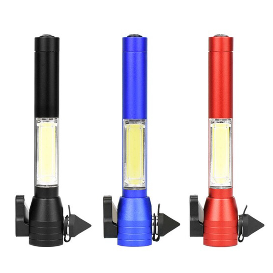 4-in-1 COB Flashlight with Breaker, Cutter & Magnet 4