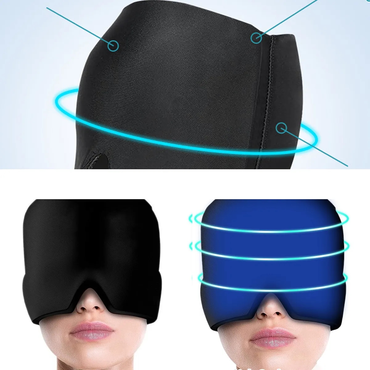 3D Contoured Sleep Mask With Full Light Blocking Design 5