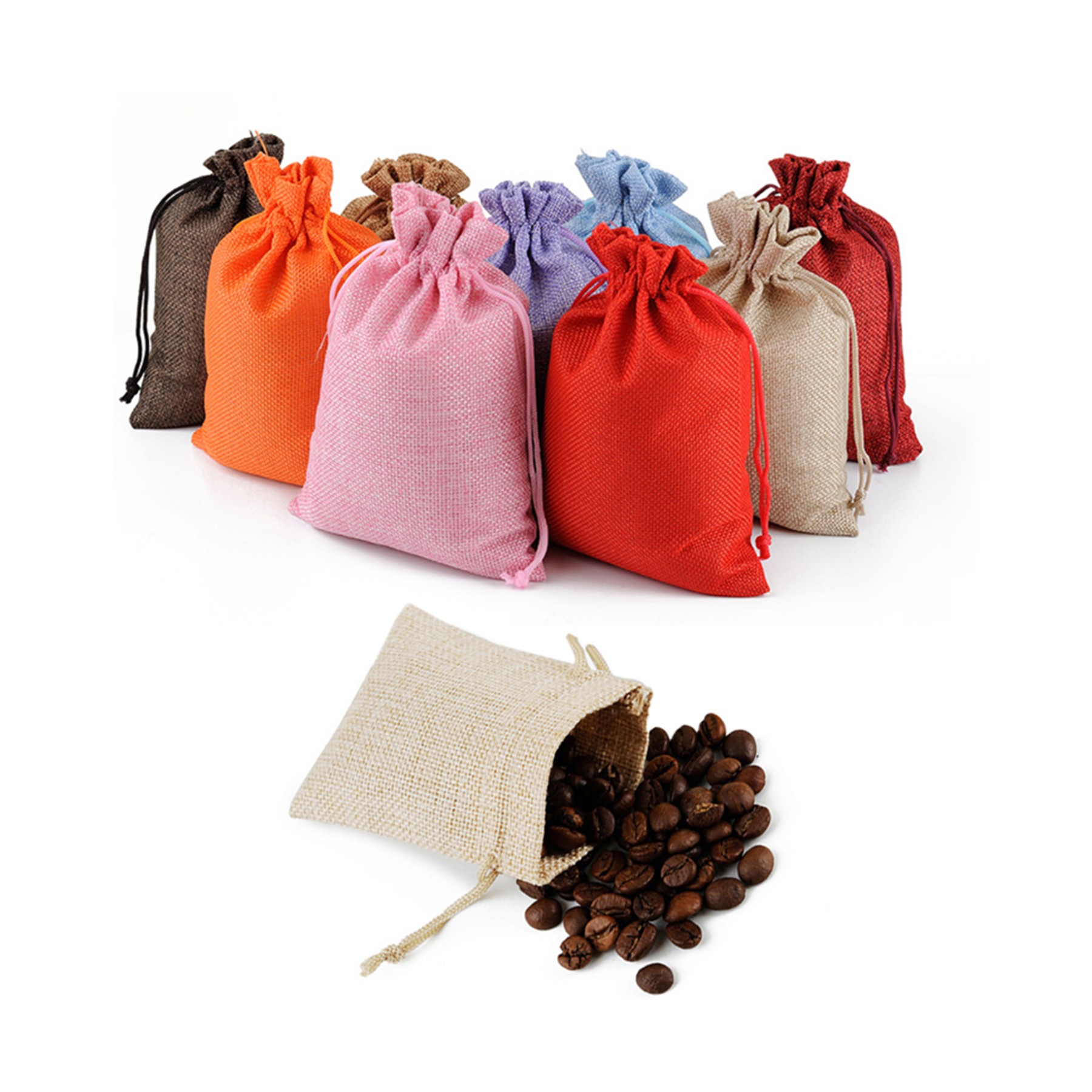 Burlap Drawstring Bags 1