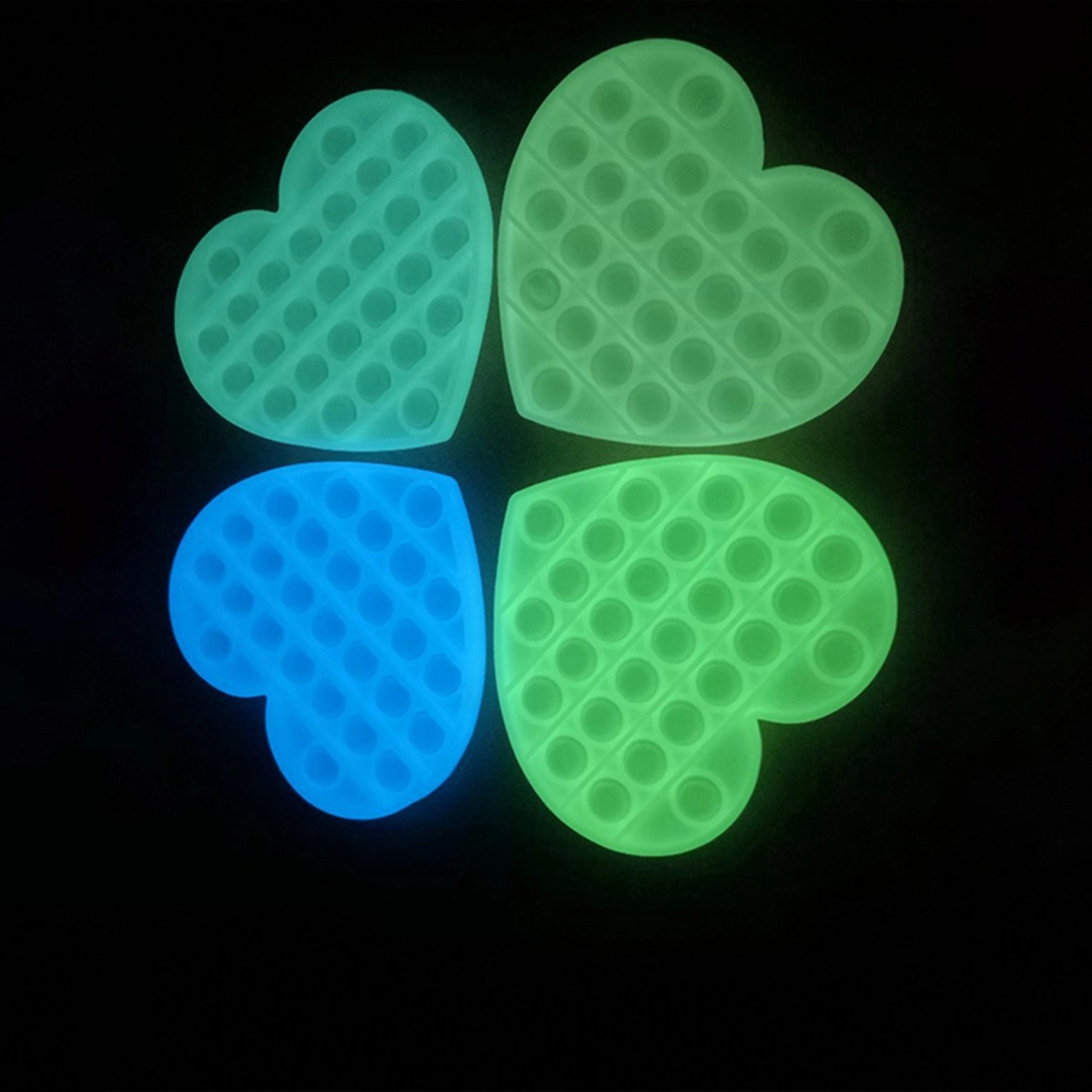 Heart Shape Noctilucence Bubble Sensory Fidget Toy 10