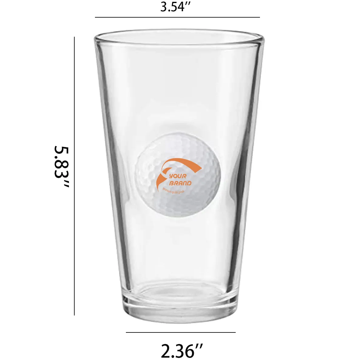 16OZ.Golf Ball Pint Glass for Men 4