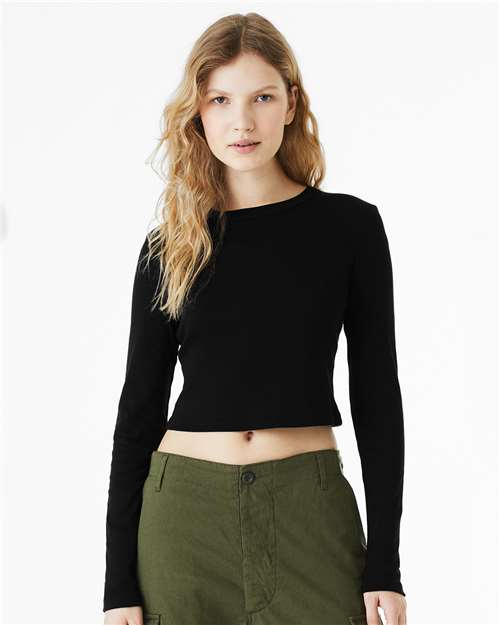 Women's Micro Rib Long Sleeve Baby Tee - 1501 7