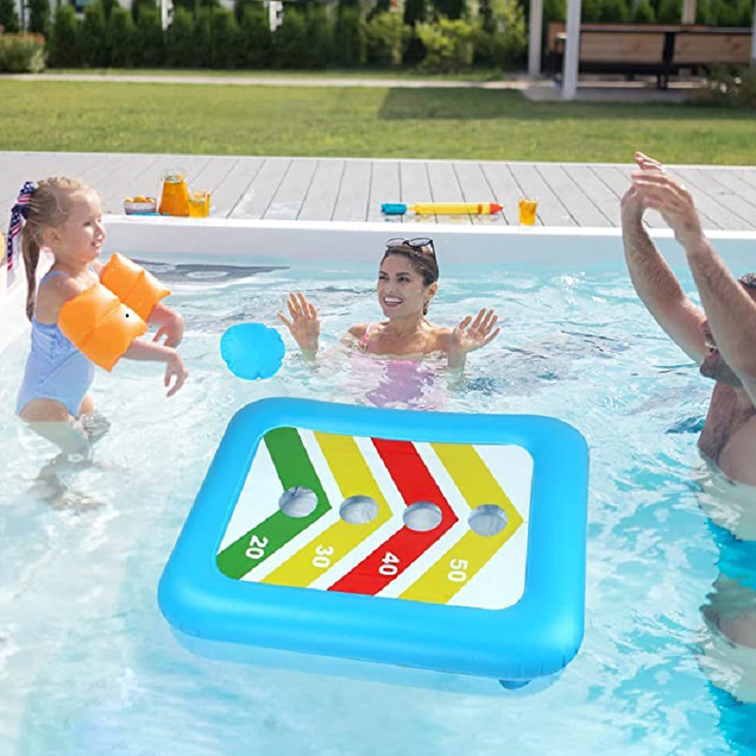 Outdoor Family Interactive Water Pvc Throwing Board 2