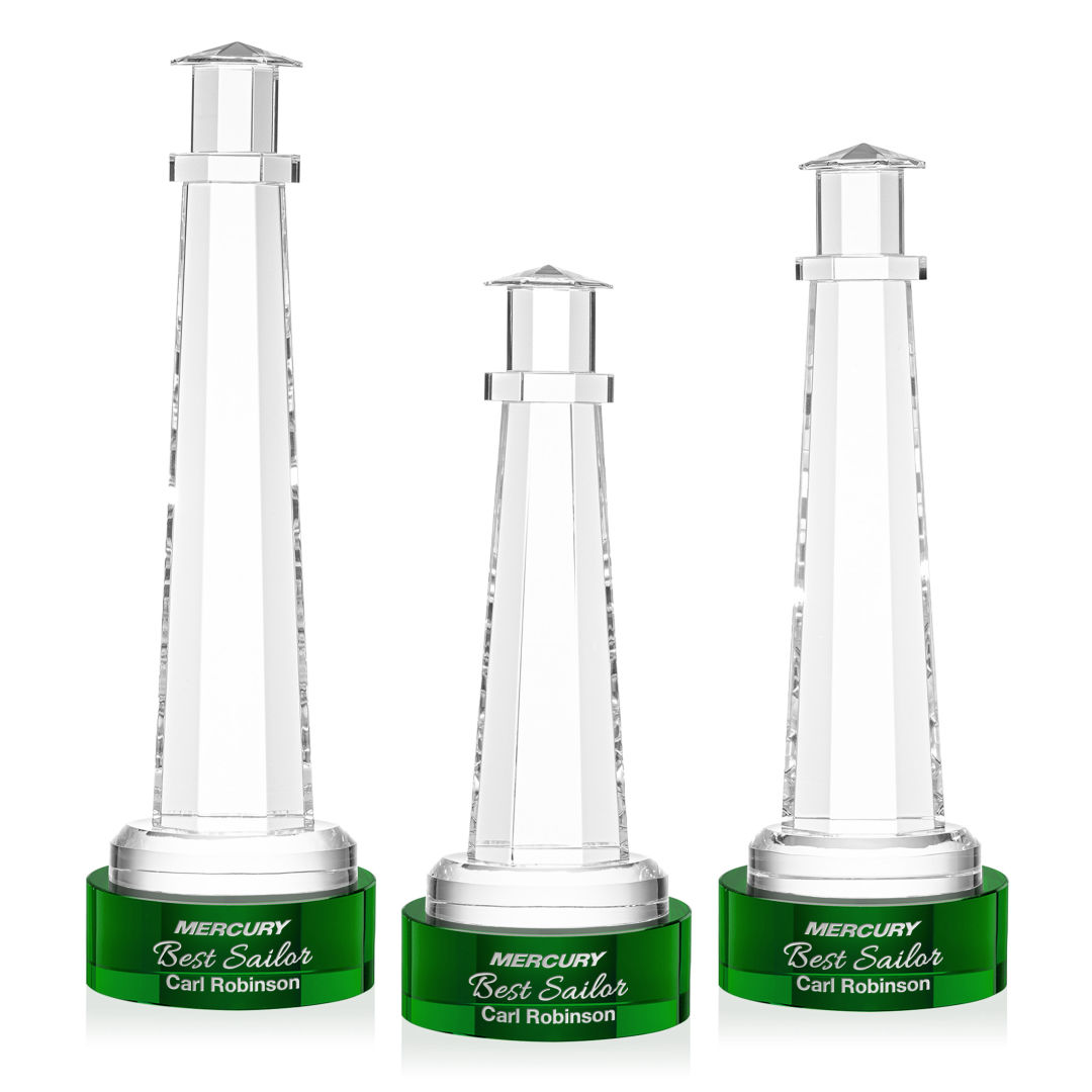 Lighthouse Award on Stanrich Base - Green