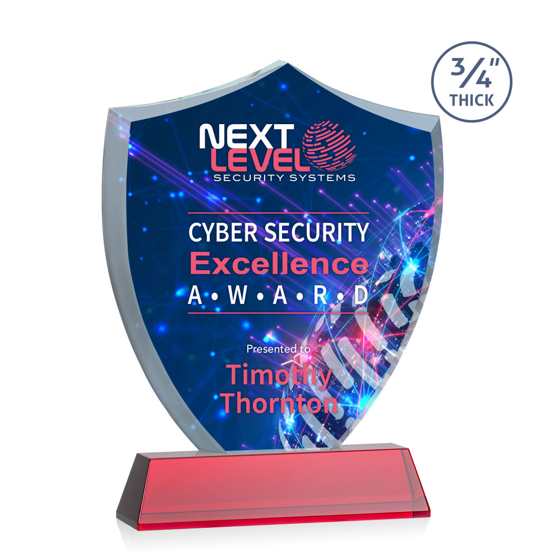Scudo Shield VividPrint™ Award on Newhaven - Red 9
