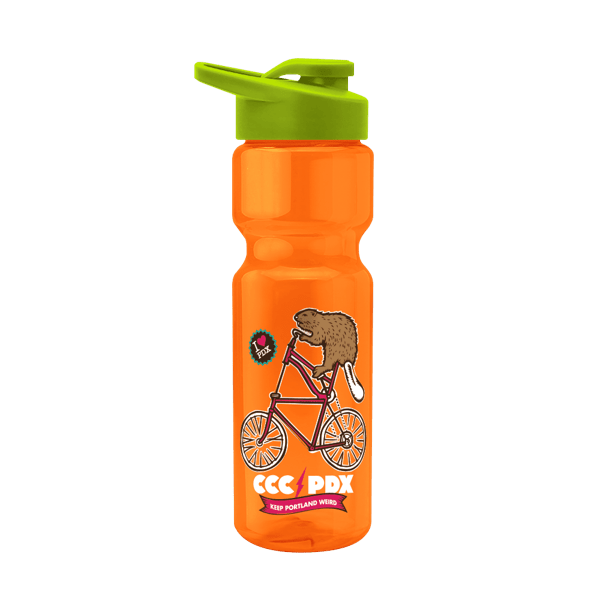 Blazer 28oz Transparent Bike Bottle w/Drink-thru Lid 1009