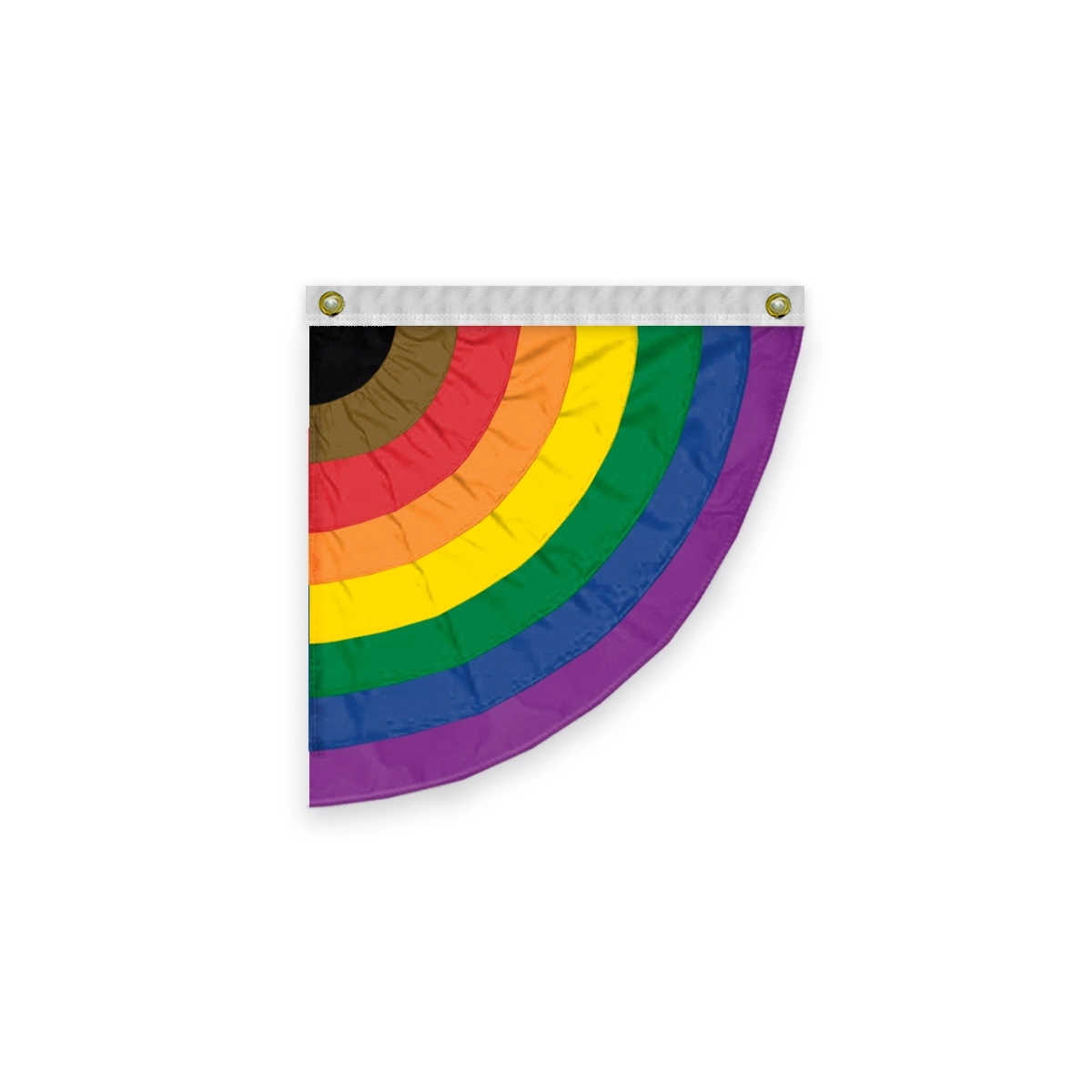 3'x3' People of Color Pride Pleated Half Fan- Right Side 2