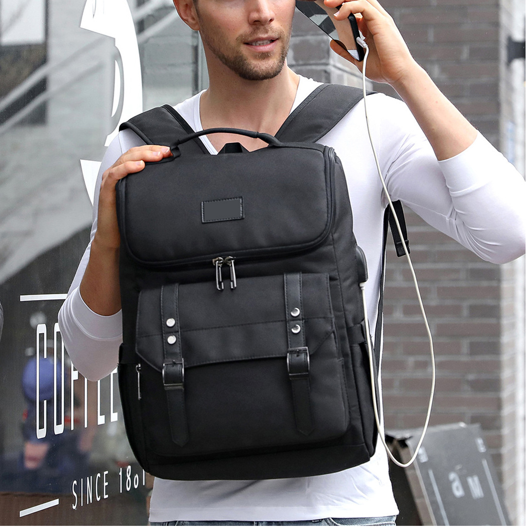 Vintage Travel Laptop Backpack 4