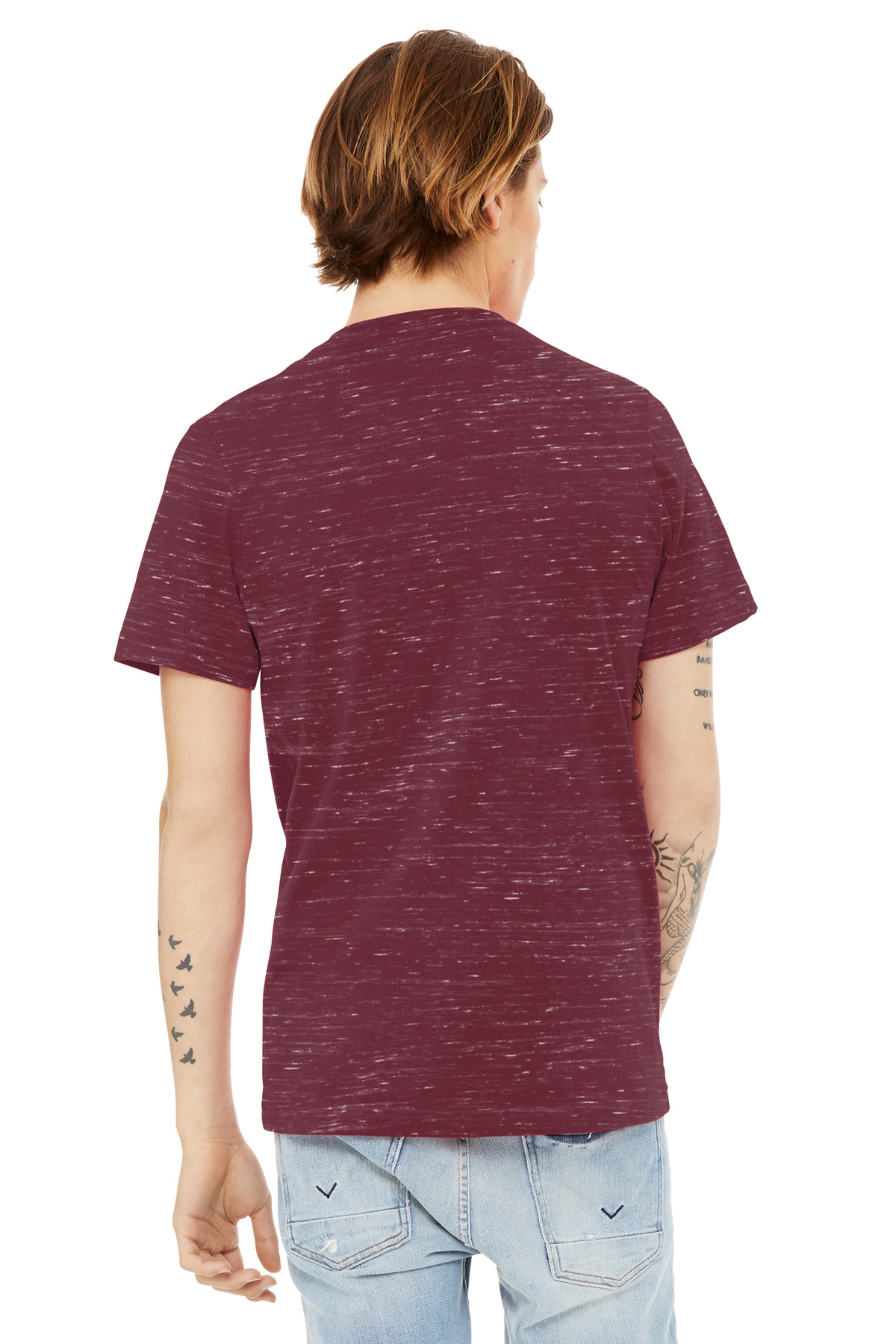 BELLA+CANVAS Unisex Textured Jersey V-Neck Tee BC3655 1