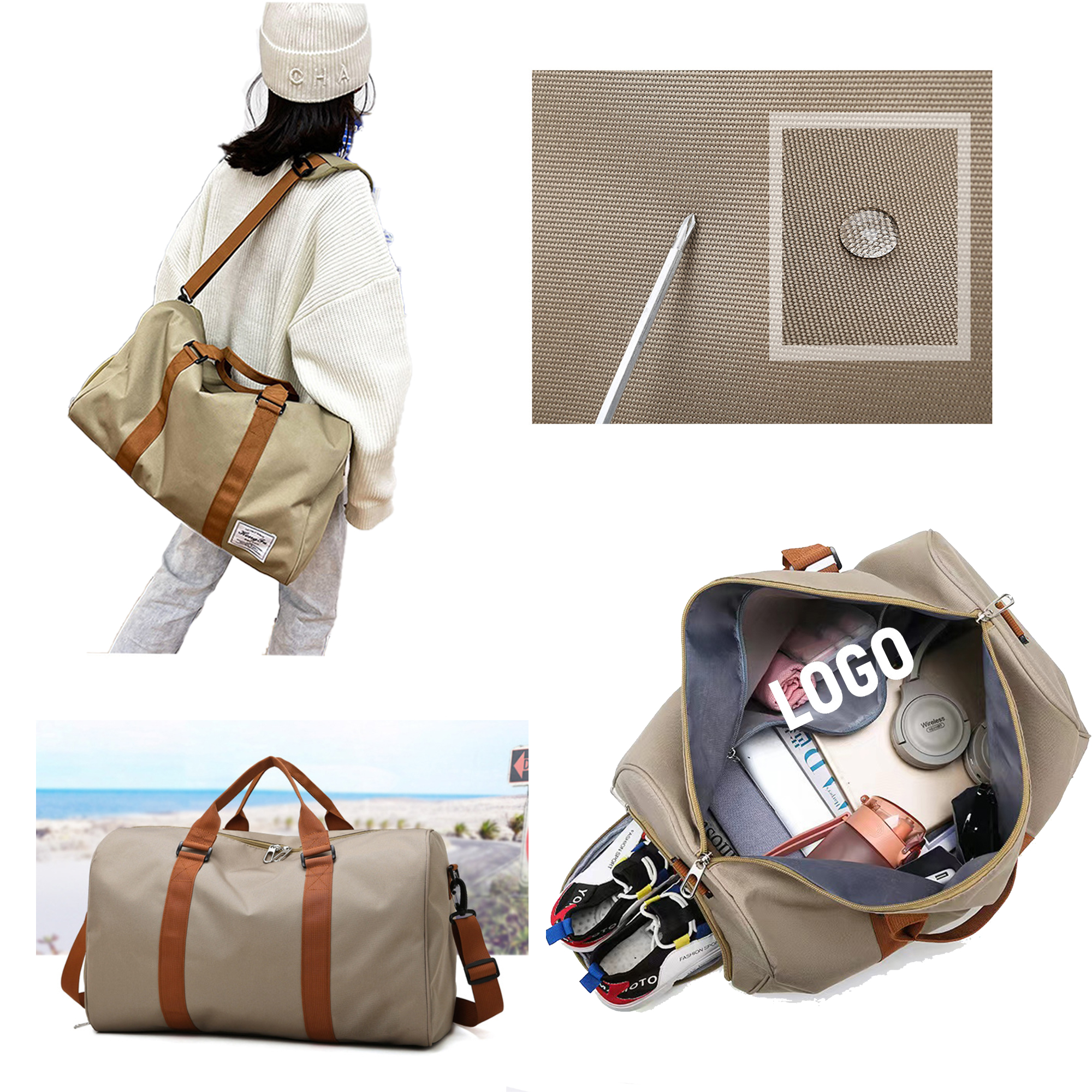 Synthetic Leather Duffel Bag 1