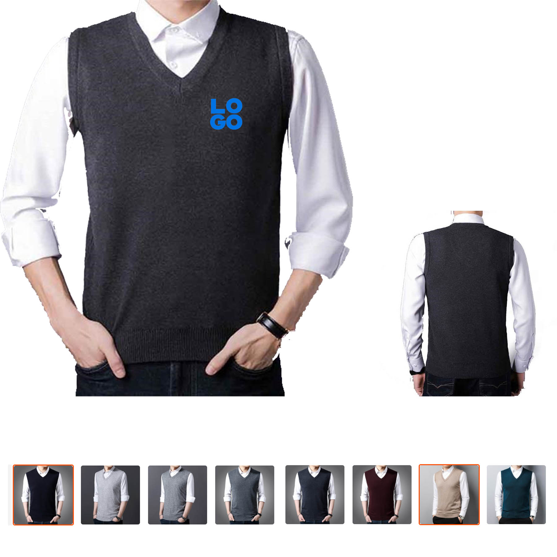 Boys Solid Sweater Vest 3
