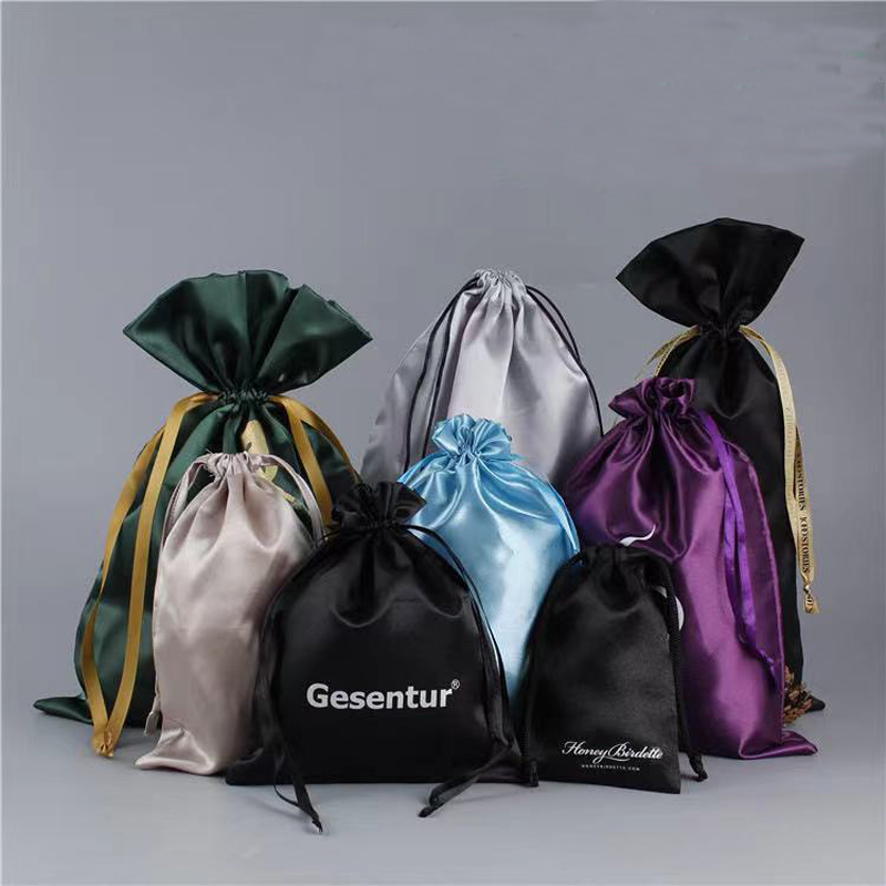 Satin Cinch Drawstring Wedding Favor Candy Gift Bag 8