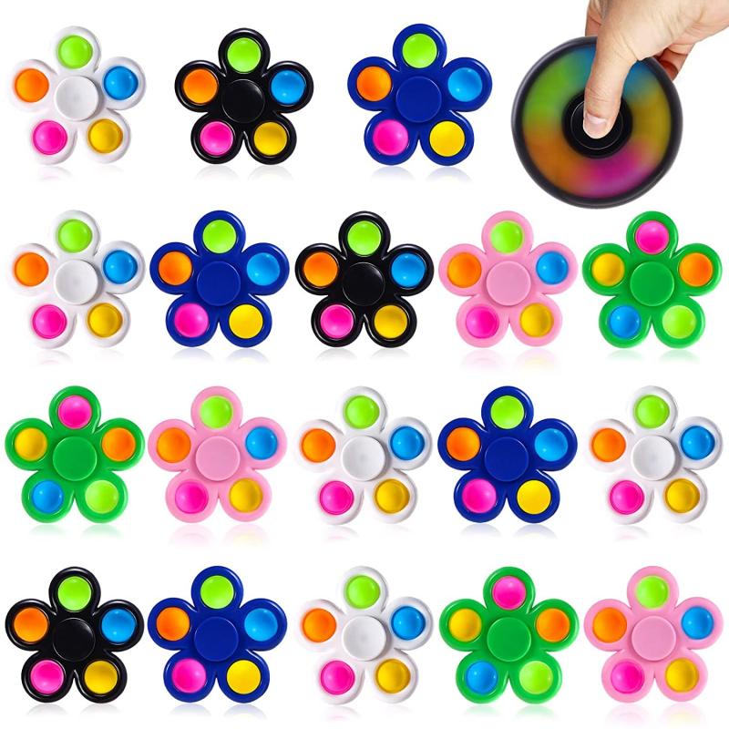 Five Bubbles Sensory Fidget Toys Push Bubble Pop Spinners 6
