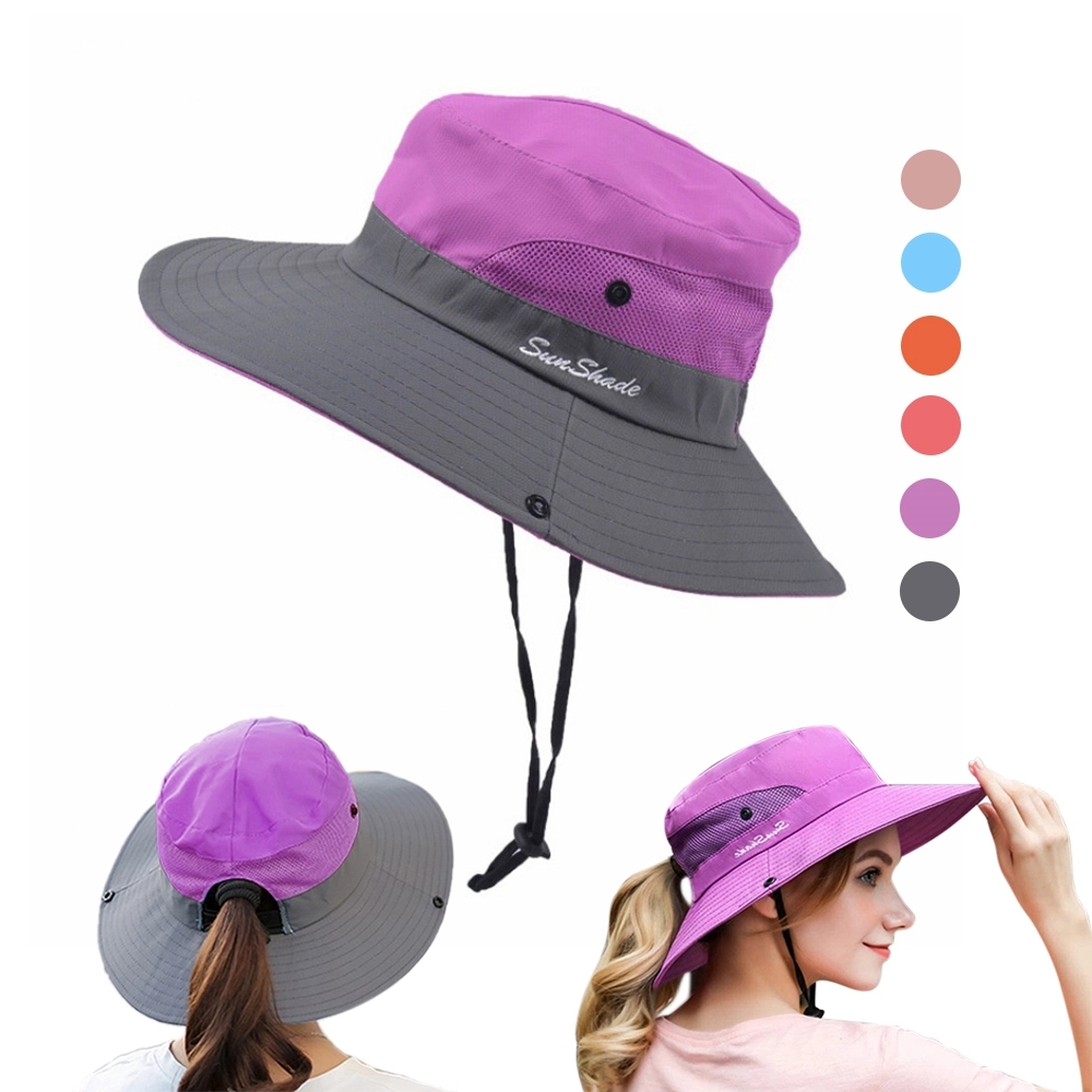 Ponytail Hole Outdoor Fisherman'S Hat 10