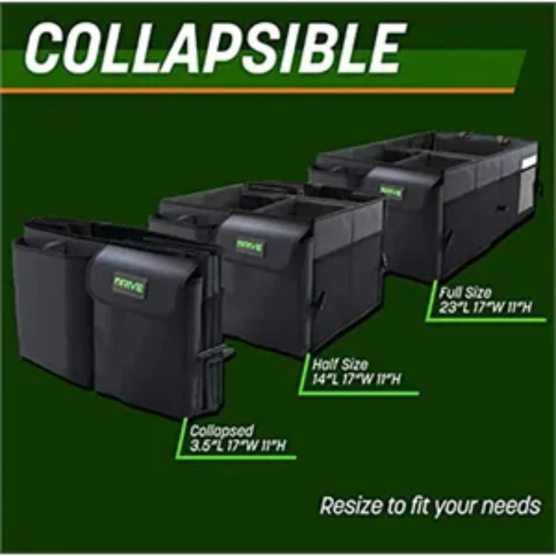 Car Trunk Storage Organizer Collapsible Multi-Compartment Ad 6