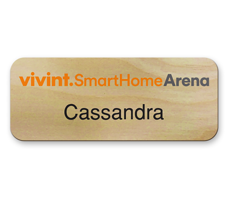 Wood Name Badge 0-3 sq in 1