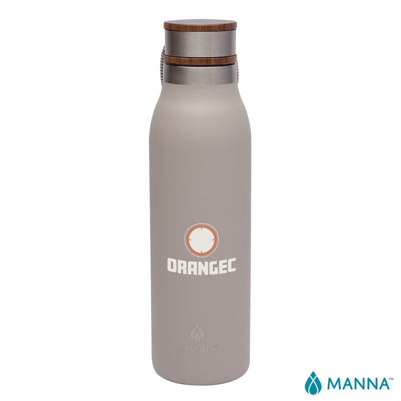 Manna™ 18 oz. Ascend Stainless Steel Water Bottle w/ Acacia Lid 18