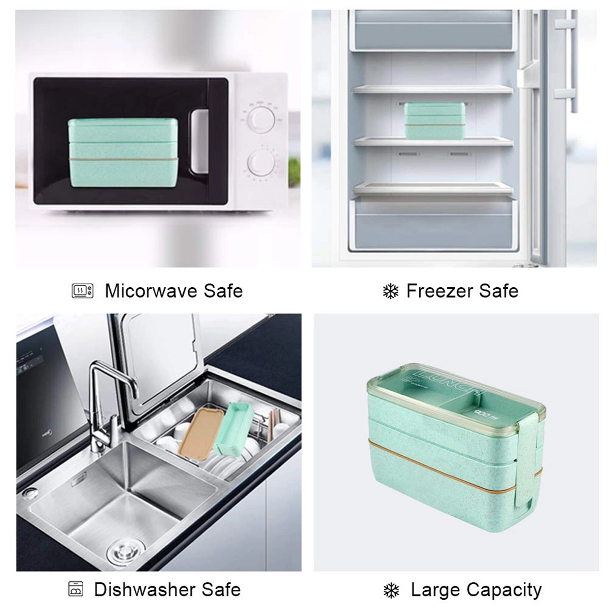 3-In-1 Leakproof Eco Bpa-Free Bento Box 2