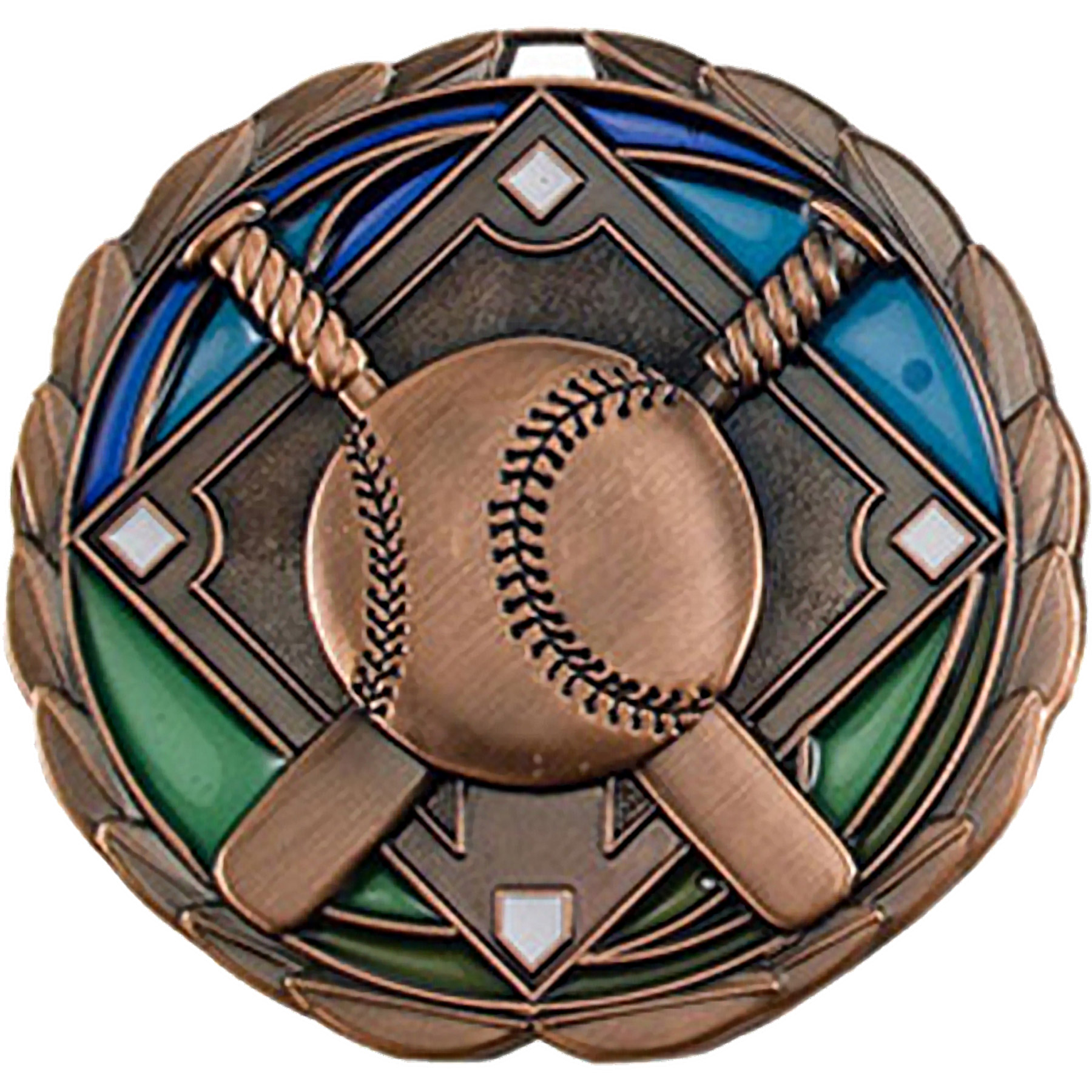 Stock Color Medals: Baseball 6