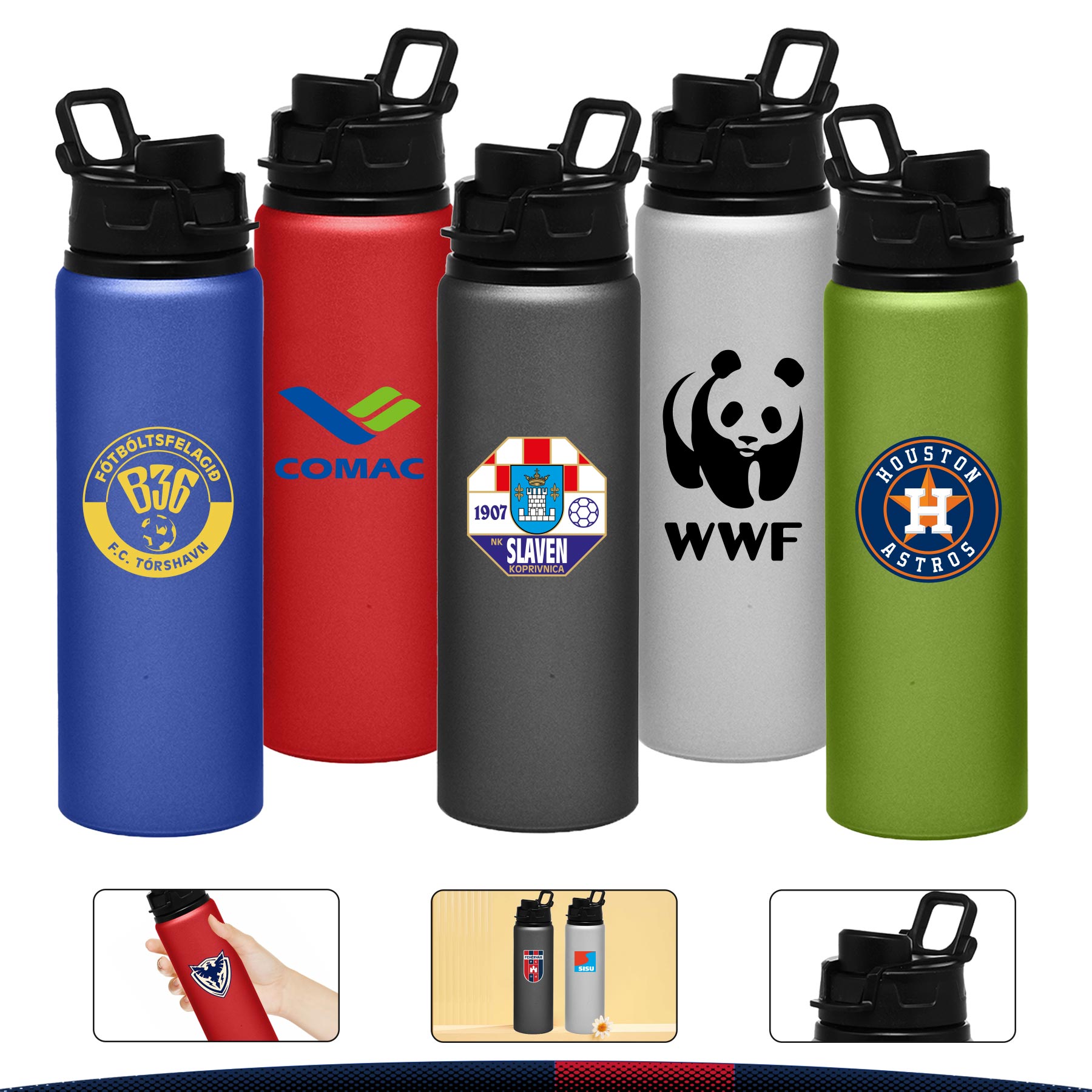 Cuace Aluminum Water Bottle - 25 OZ., custom water bottle with logo imprint 7