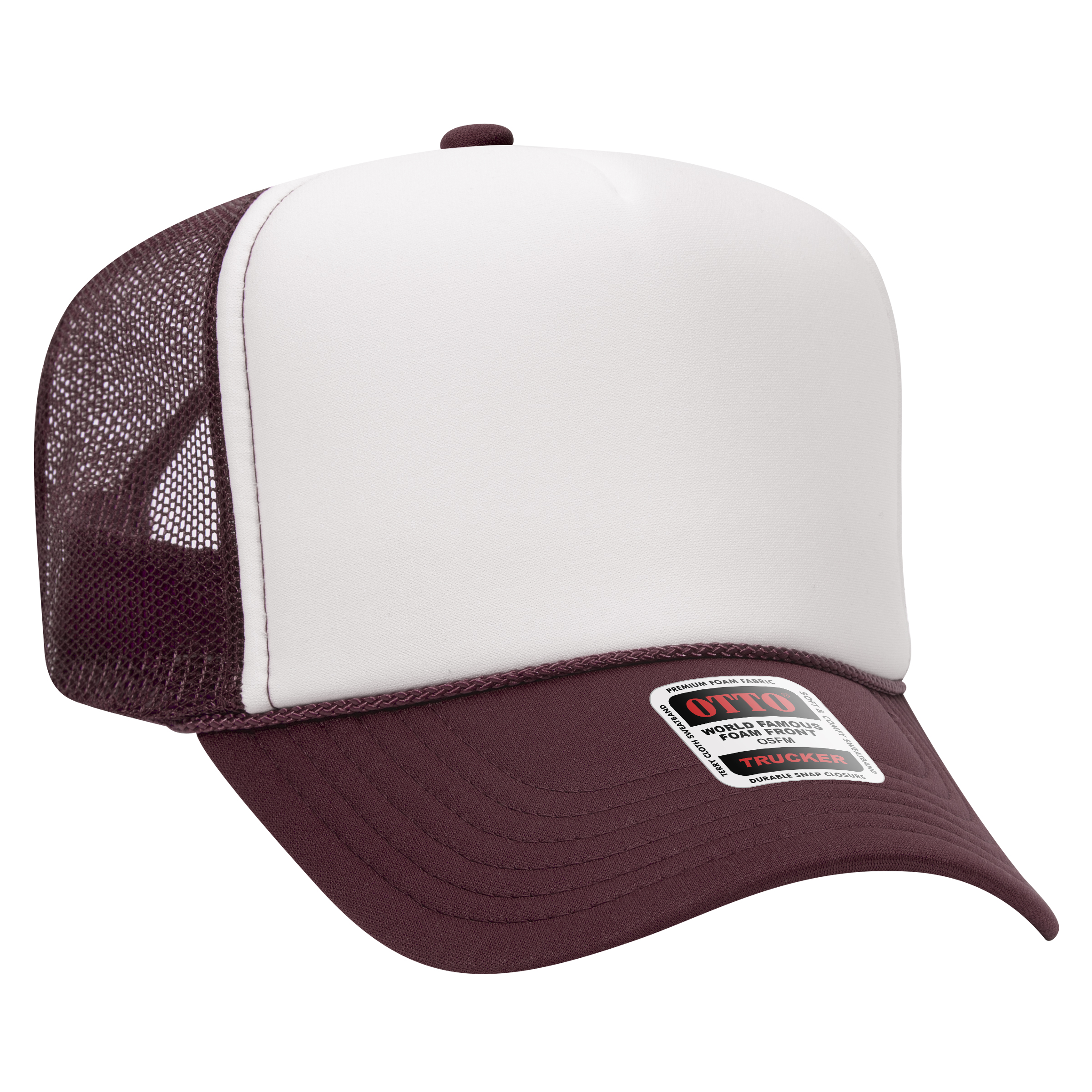 OTTO CAP® 5 Panel High Crown Mesh Back Trucker Hat 35