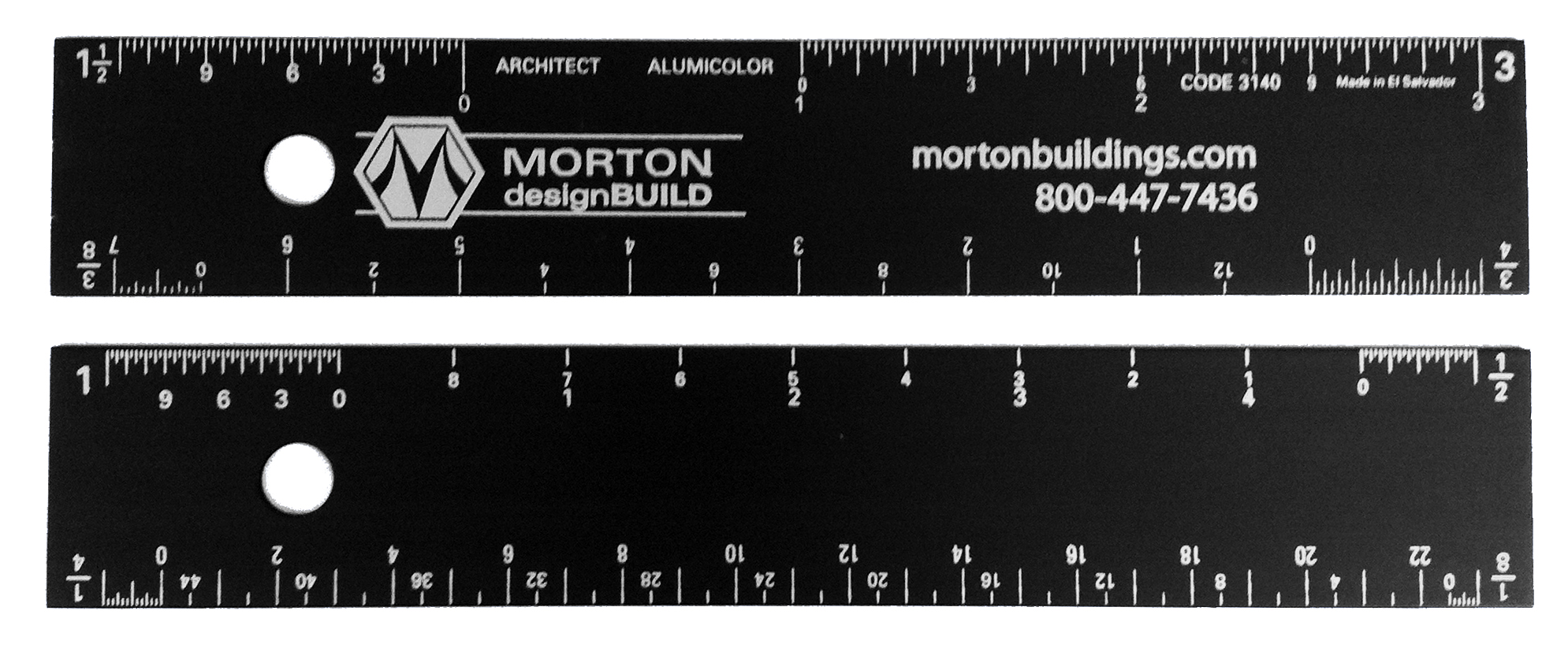 6" Architect Straight Edge Scale/Ruler - Aluminum 3