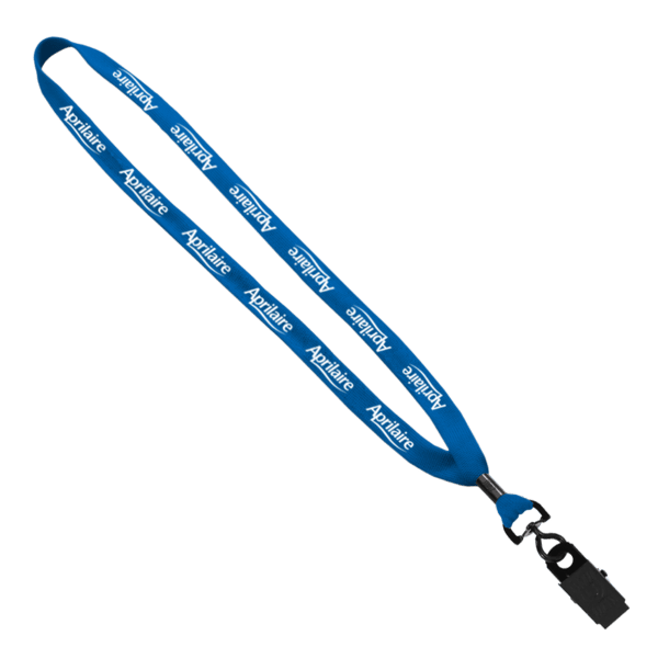 5/8" Polyester Shoelace Lanyard with Metal Crimp & Split-Ring 112