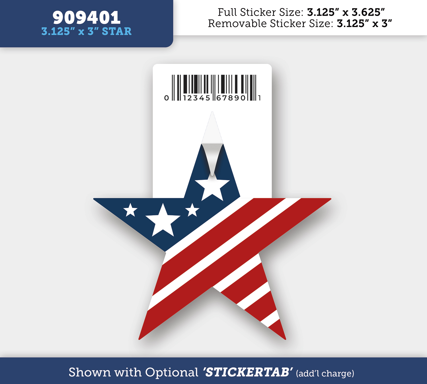 Star - Removable Writeable Matte Sticker - 3.125" x 3" 5