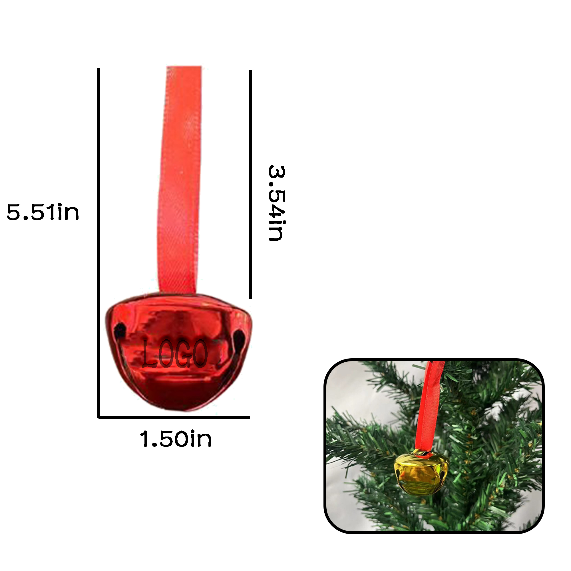MOQ 20 PCS Christmas Bell Ornaments 2