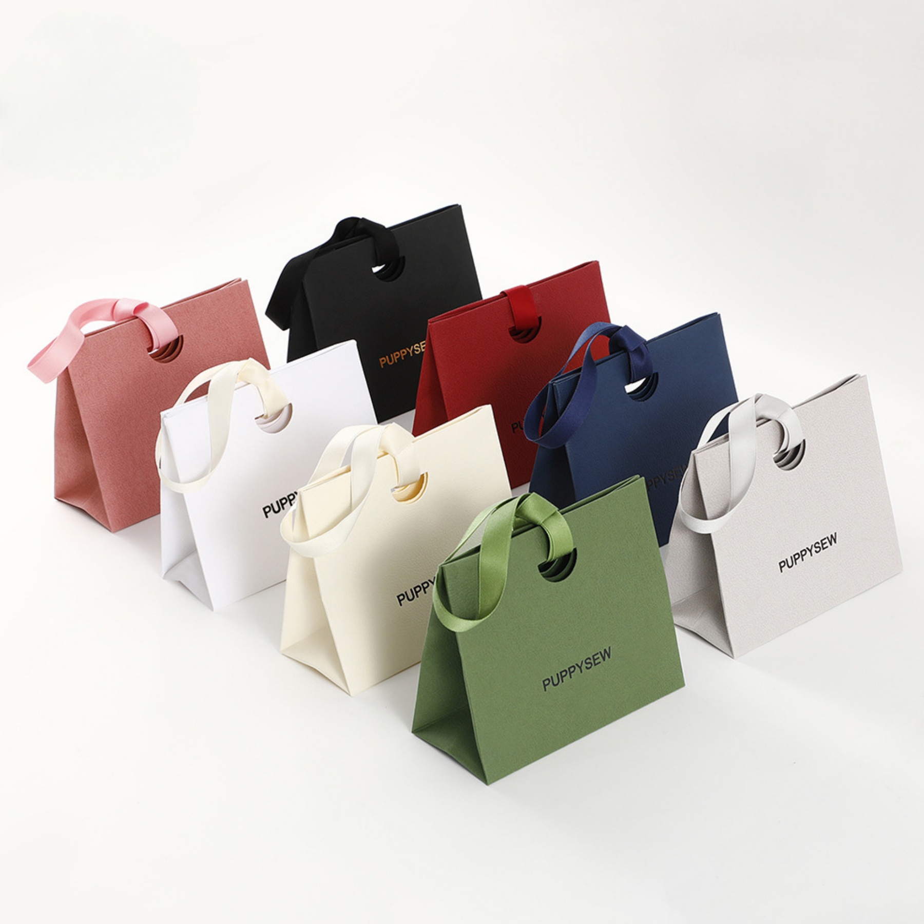 Paper Gift Bags With Ribbon Handles 3