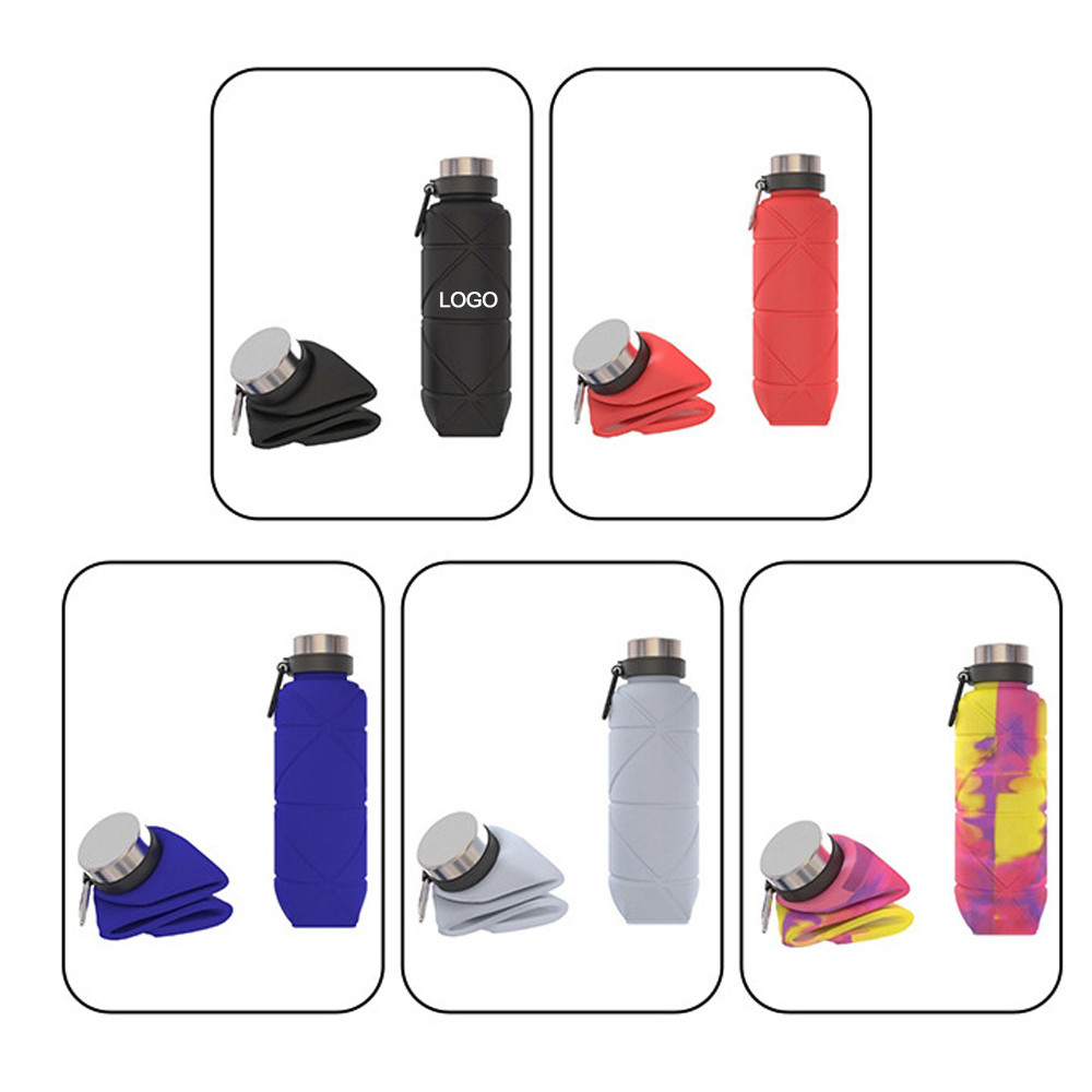 Silicone Folding Sports Cup with Keychain 3