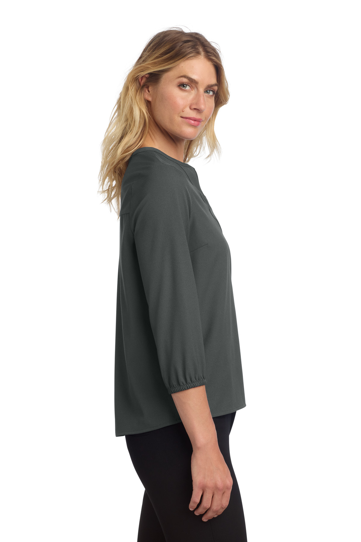 Mercer+Mettle Women's Stretch Crepe 3/4-Sleeve Blouse MM2011 14