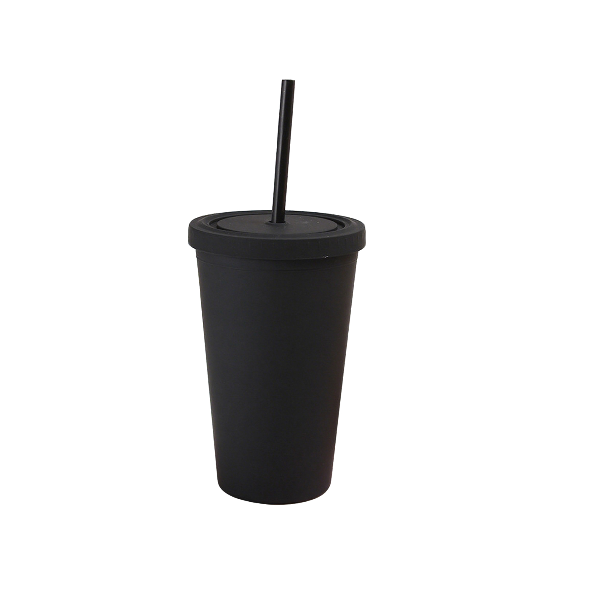 Sixteen Ounce Double Walled Tumbler With Straw 3.97" x 8" 7