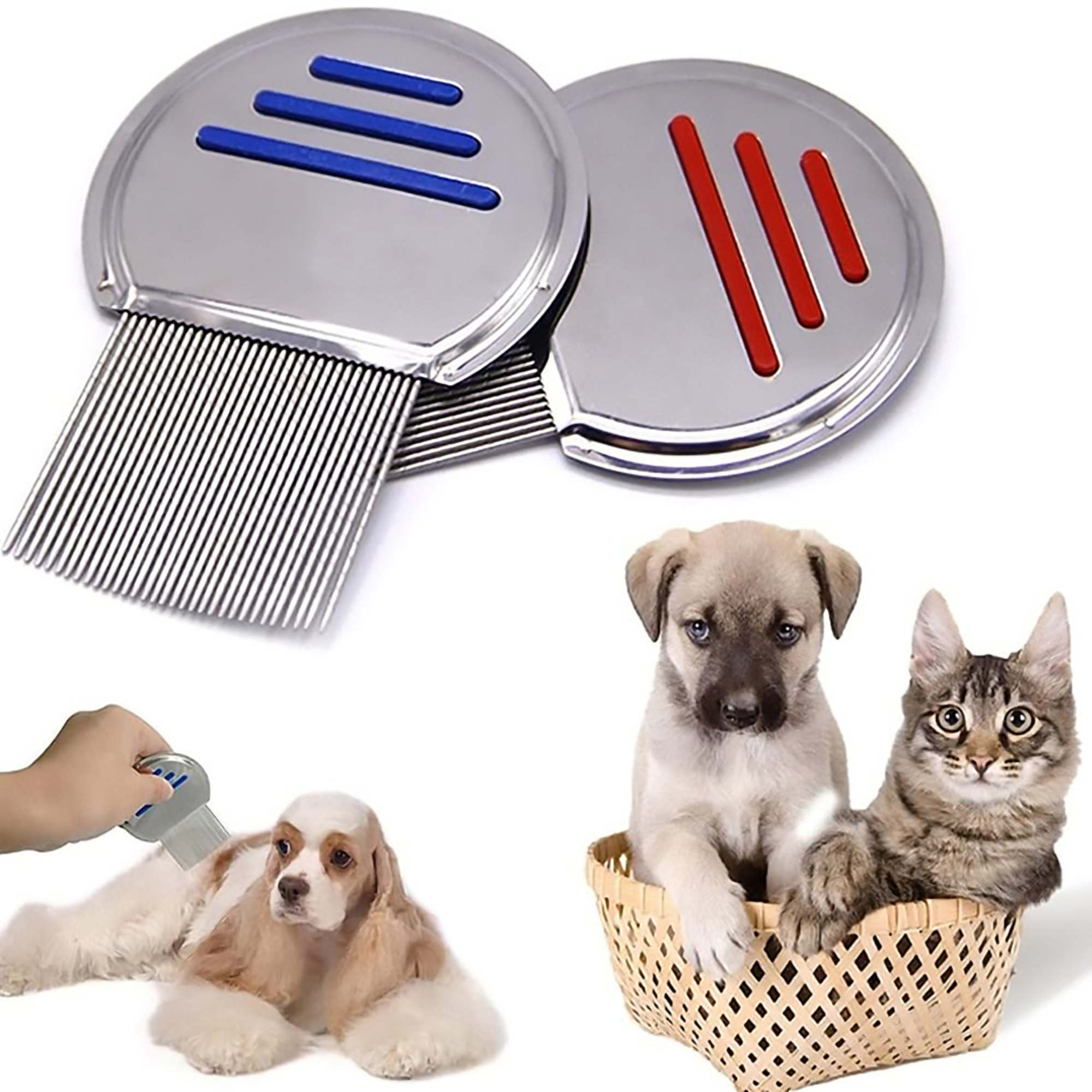 Round Dog Flea Comb 4