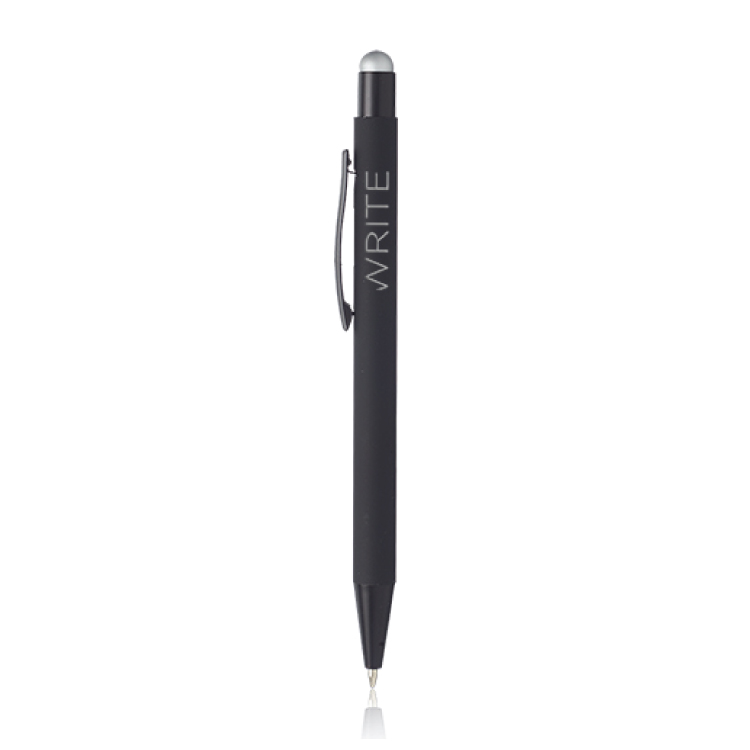 Rubberized Color Pop Pen with Stylus 4