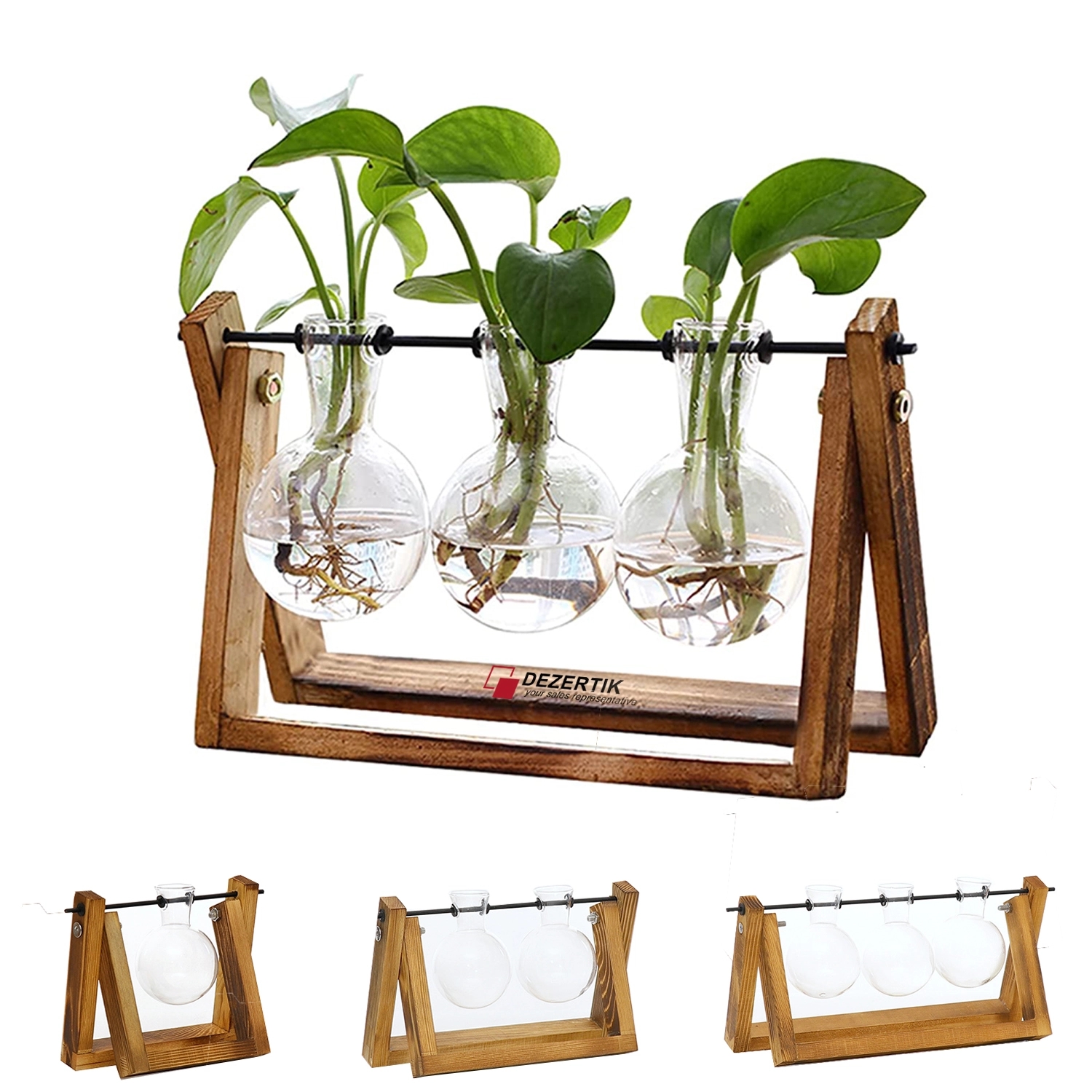 Desktop Glass Flower Pot Bulb Vase 3