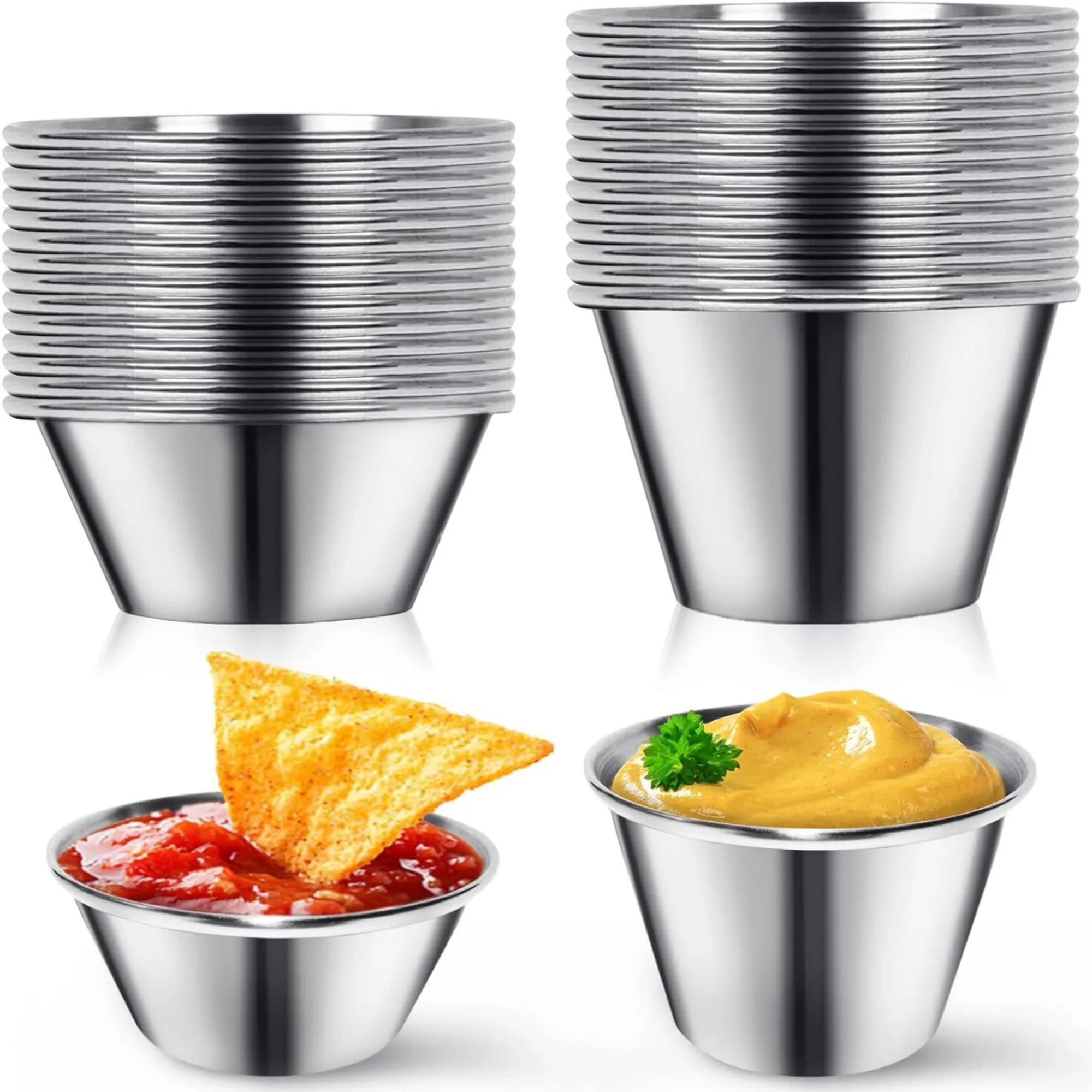 Stainless Steel Condiment Cup 1.5 oz 2.5 oz 7