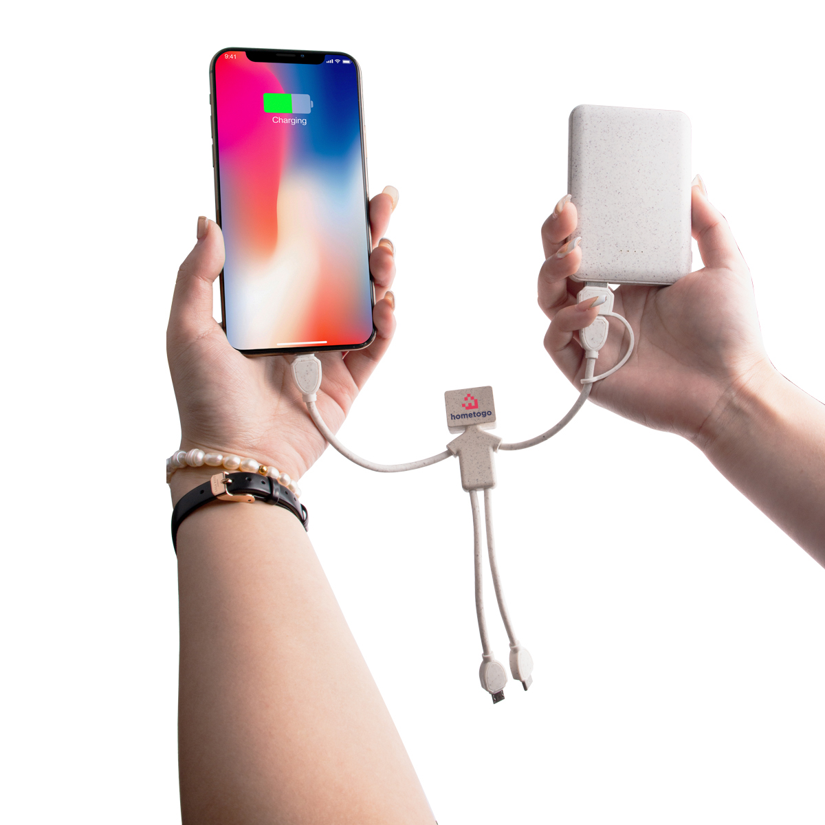 Eco Friendly Biodegradable Wheat Straw Charging Cable with Type C, Lightning and Micro USB Connector 8