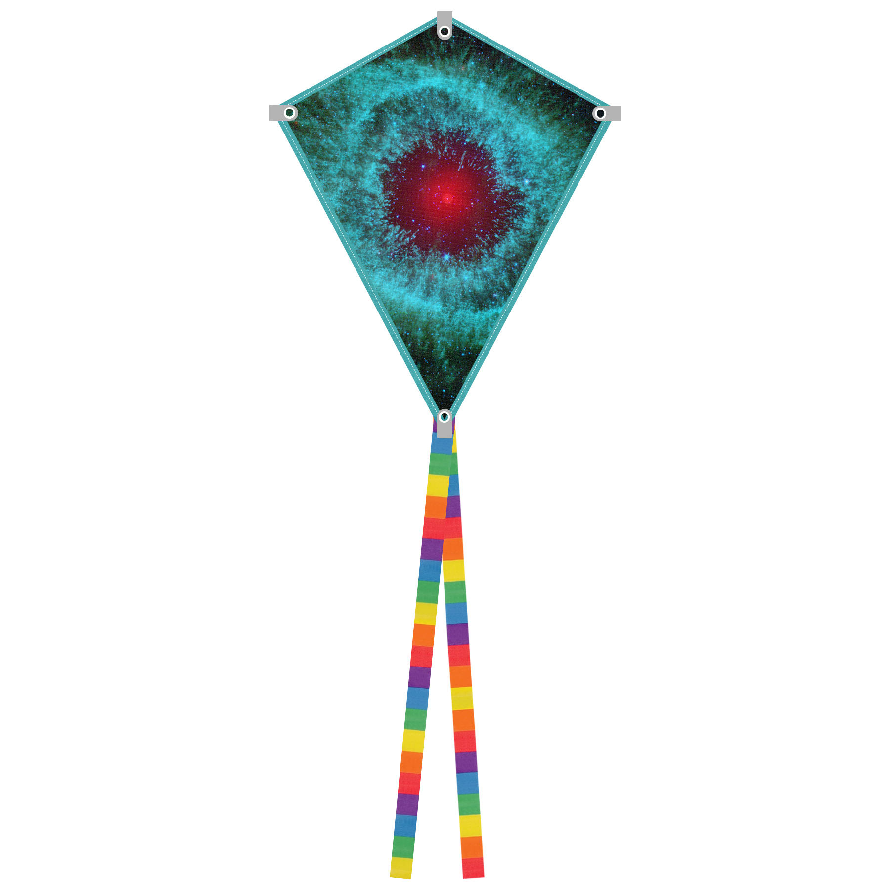 Full Color Polyester Diamond Kite Toy With String Set 8