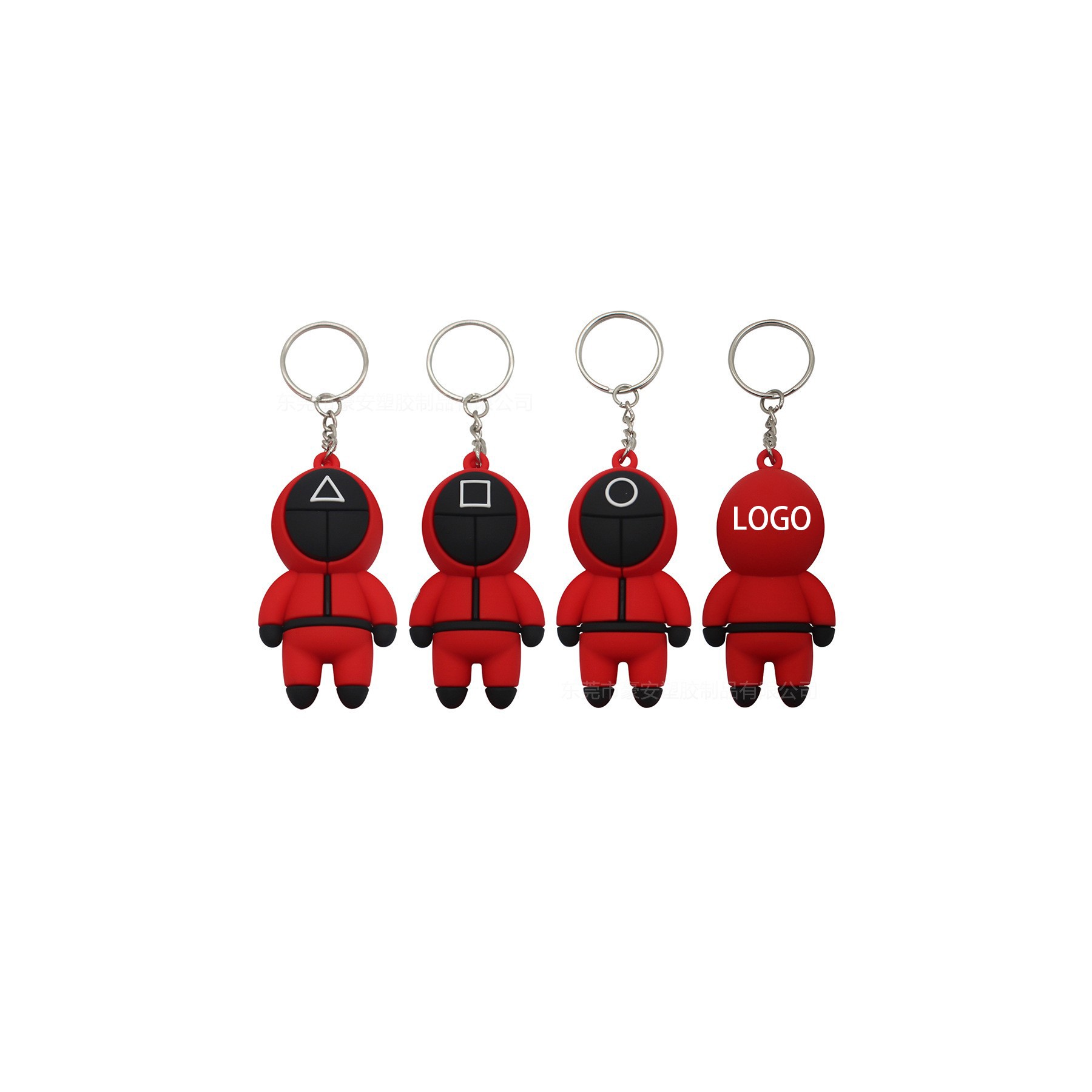 Squid Game Korean TV Show Masked Man Supervisor Keychain Decorations 1