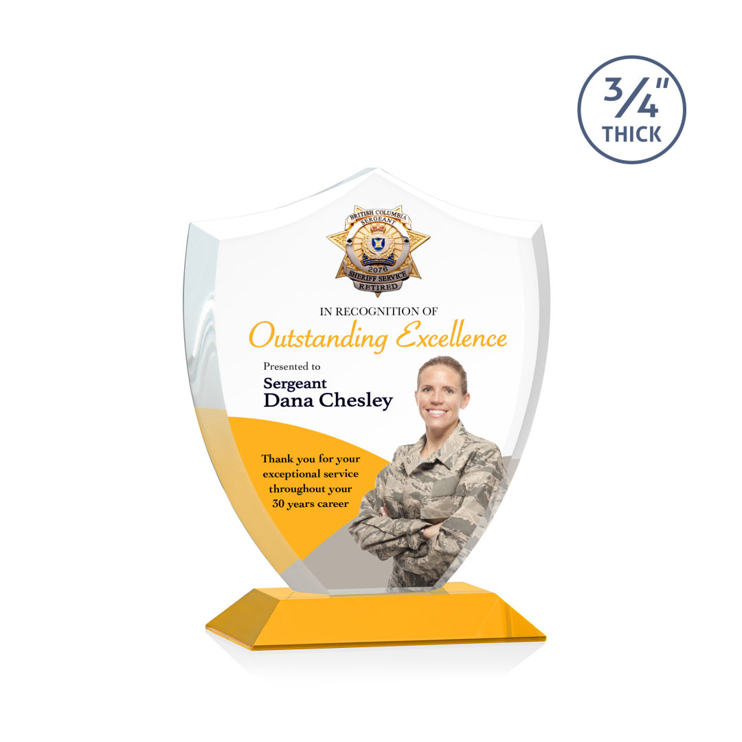 Scudo Shield VividPrint™ Award - Amber 5