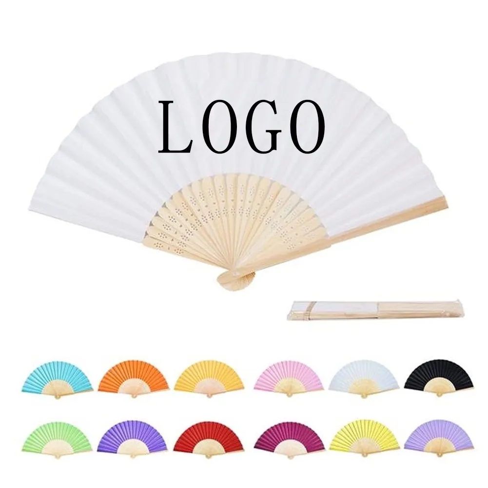 Full-color Folding Bamboo Paper Hand Fan 2