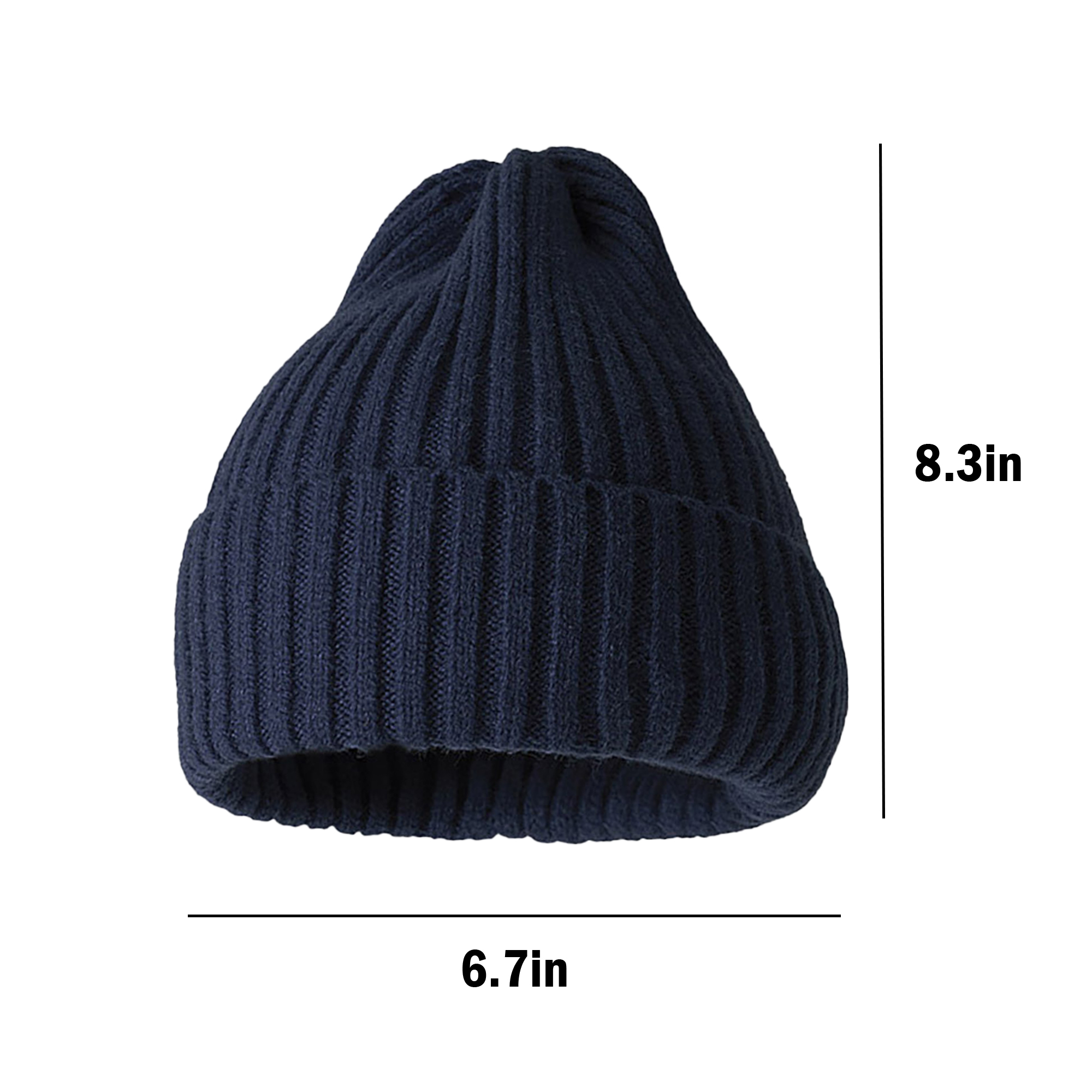 Thick Knit Acrylic Hat with Pointed Top Design 5