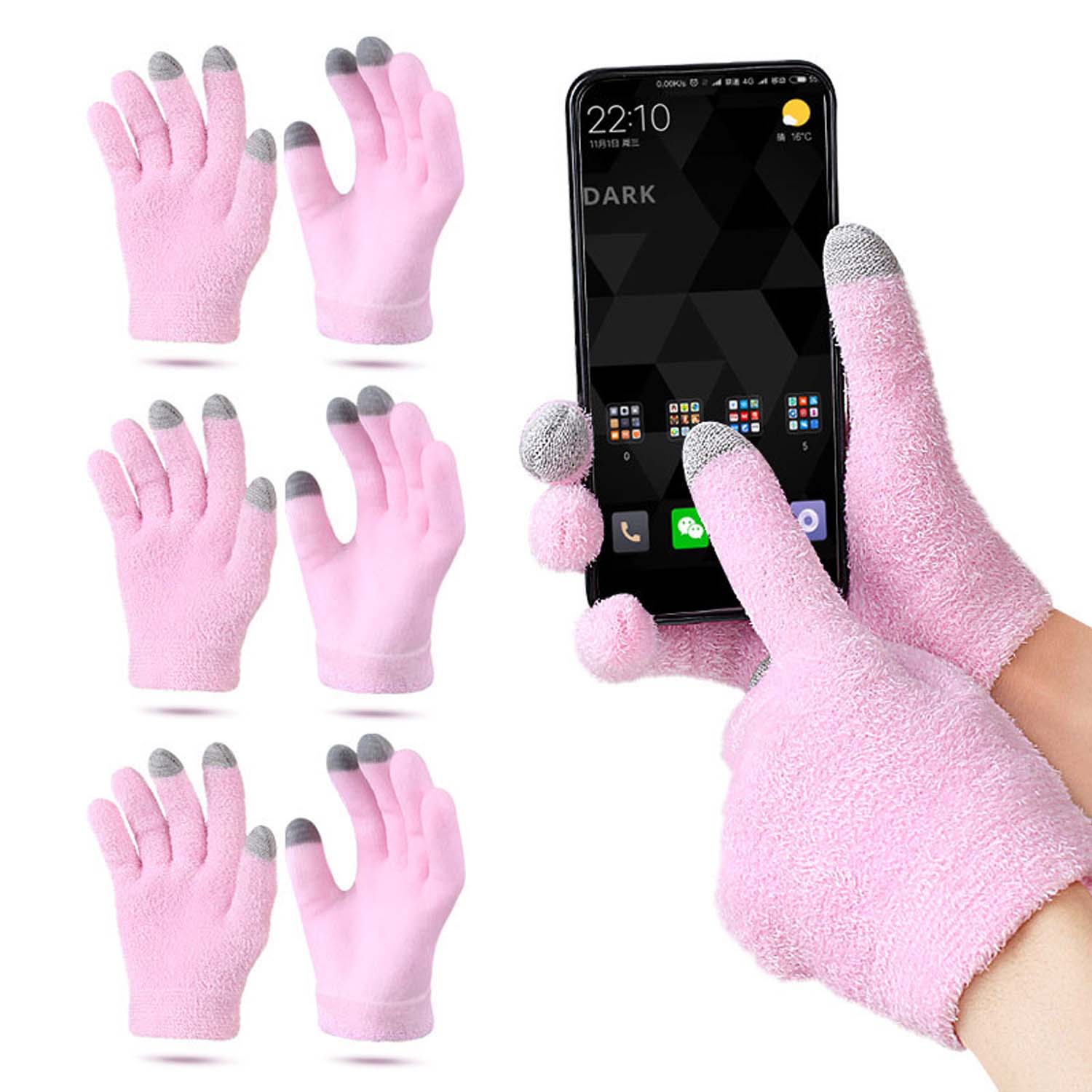 Winter Warm Fuzzy Texting Gloves 3