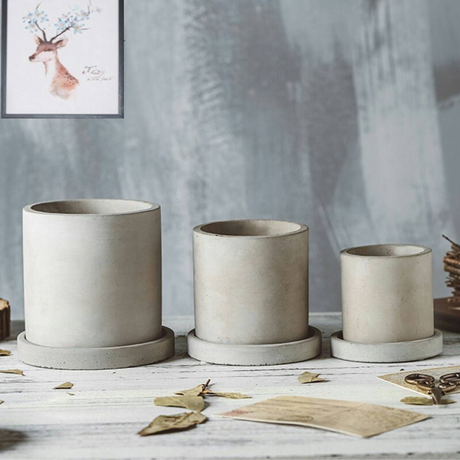 Cement Concrete Flowerpots 4