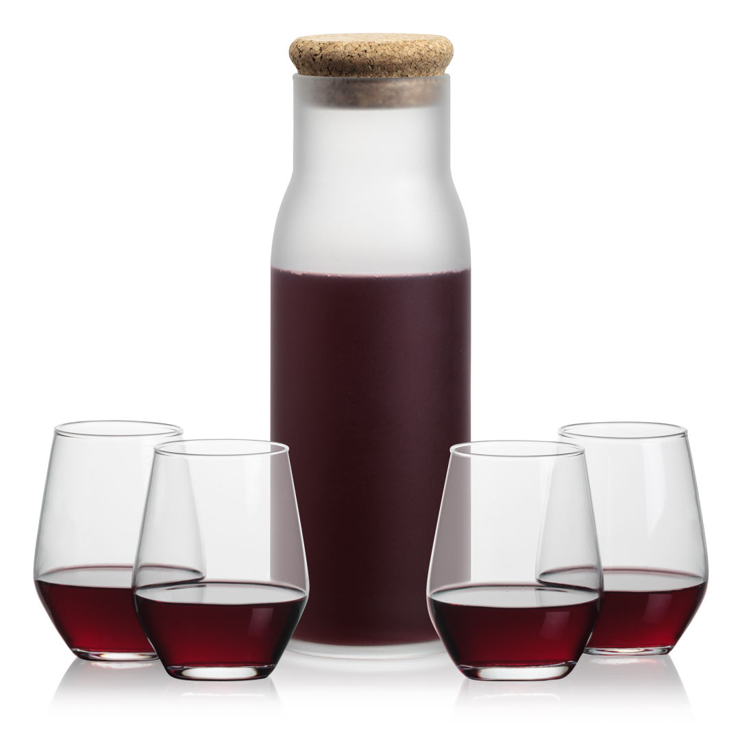 Yarmouth Carafe & Mandelay Stemless Wine 8