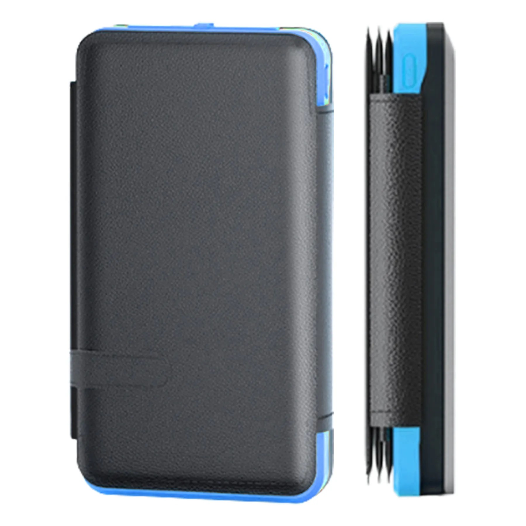 Wireless Charging Three Solar Panels Power Bank Flashlight 4