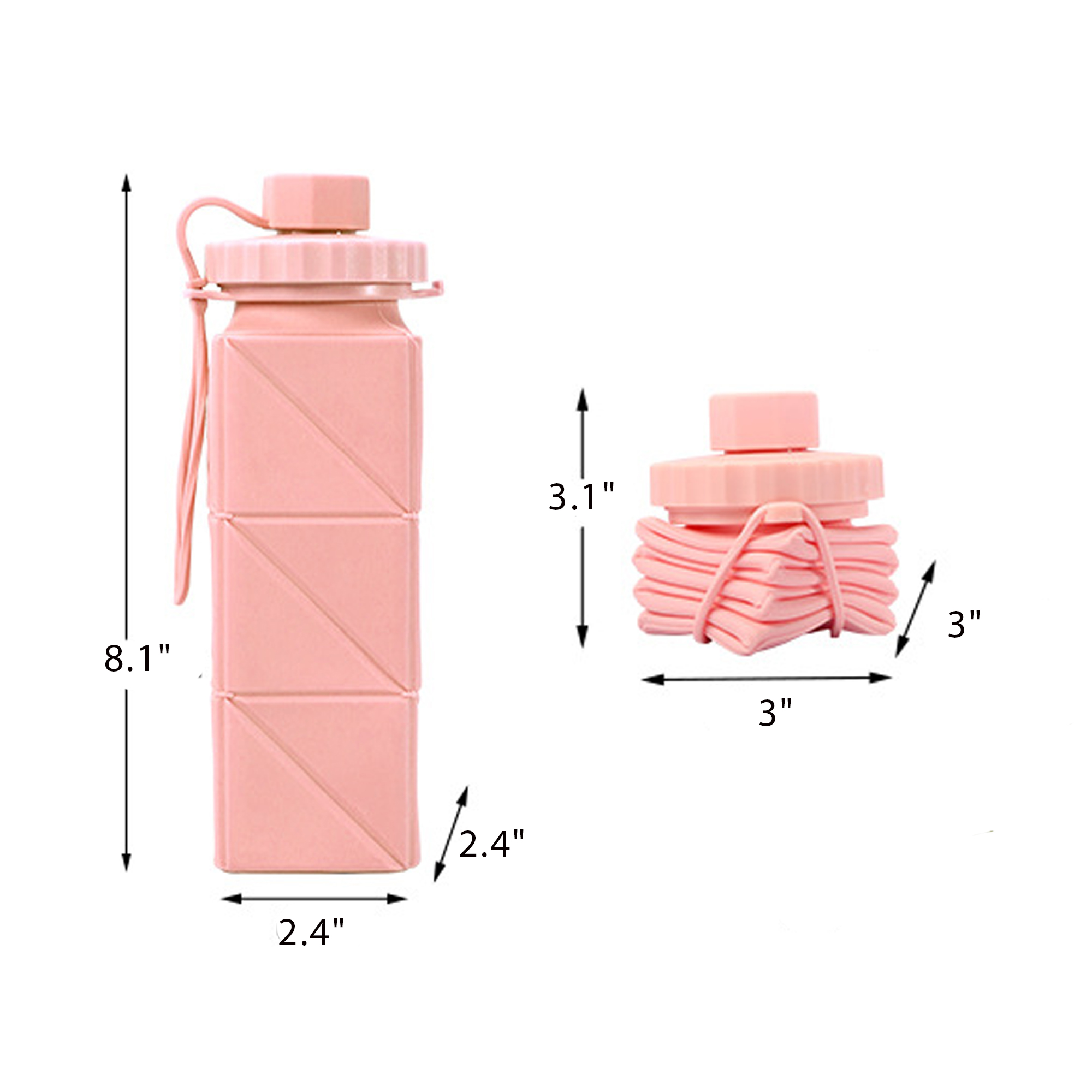 20OZ Silicone Collapsible Water Bottle 4