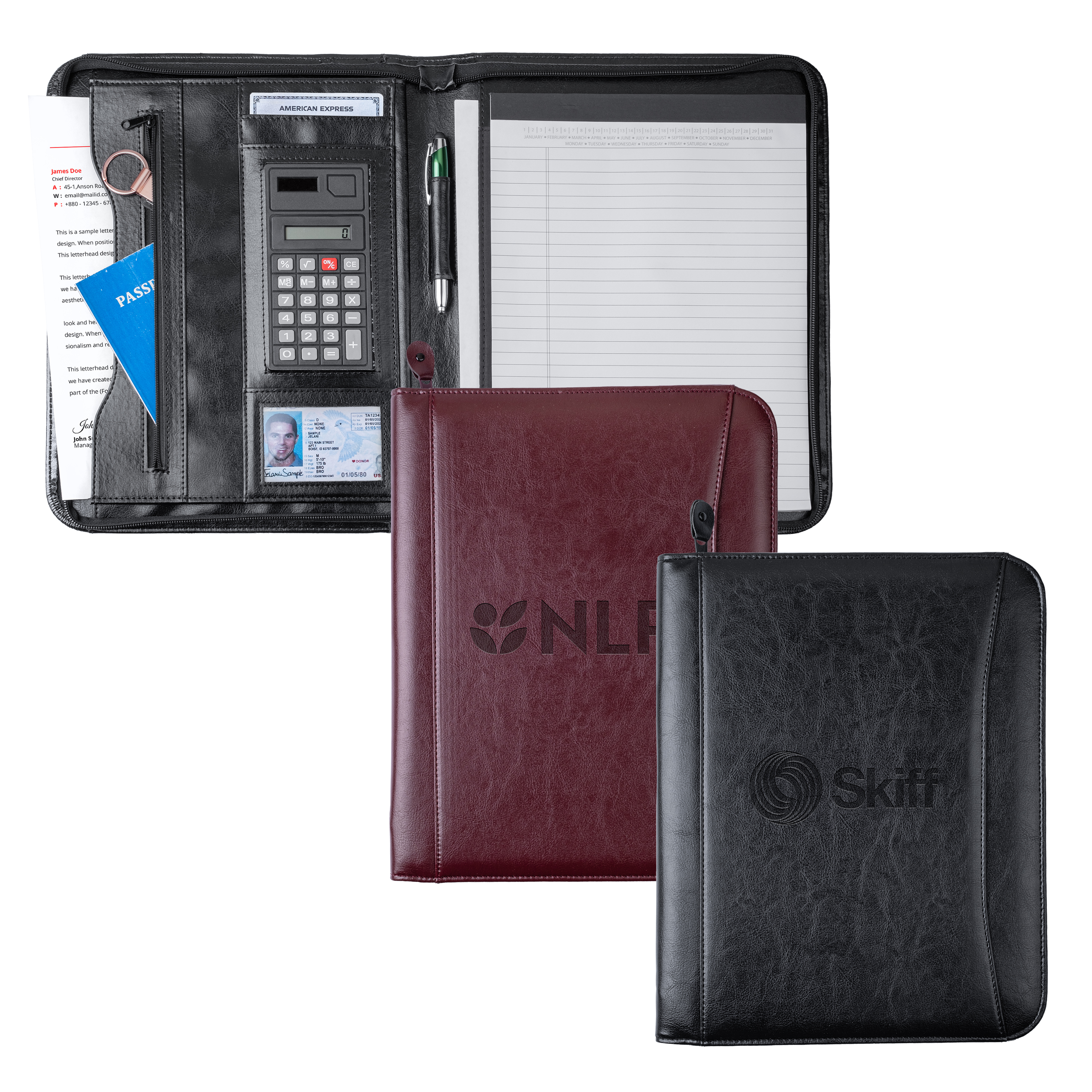 Office Zip Zipper Portfolio