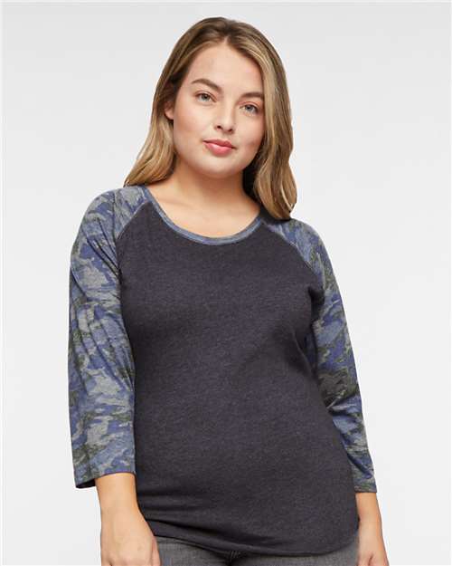 Women's Baseball Fine Jersey Three-Quarter Sleeve Tee - 3530 43